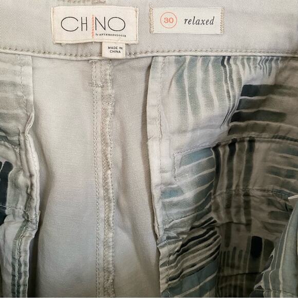 Chino Anthropologie Floral Cuff Boyfriend Relax Fit Cropped Pants - Picture 5 of 7